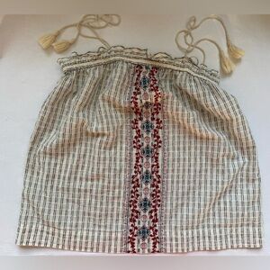 Universal Thread Target Boho Tassel embroidered Tie Tank New Large